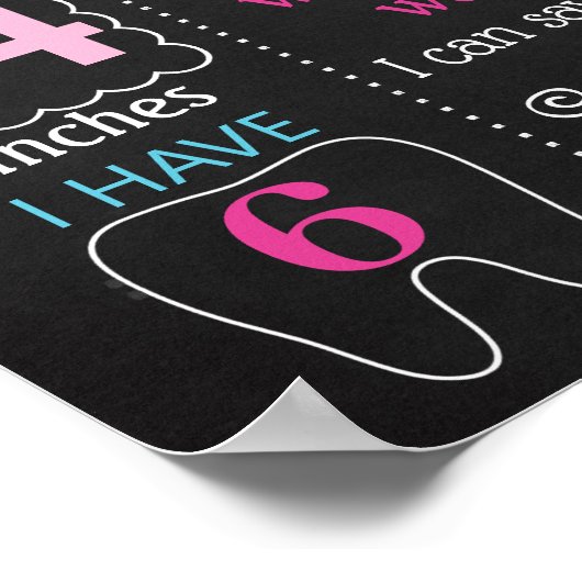 恐竜の女の子のための最初の誕生日のサイン ポスター (角)