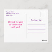 恐竜の女の子の誕生日パーティーのポストカード ポストカード (裏面)