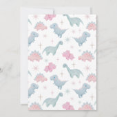 恐竜の女の子の誕生日パーティー招待状 招待状 (裏面)