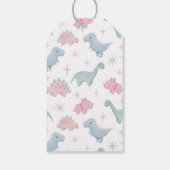 恐竜の女の子の誕生日パーティー ギフトタグ (裏面)