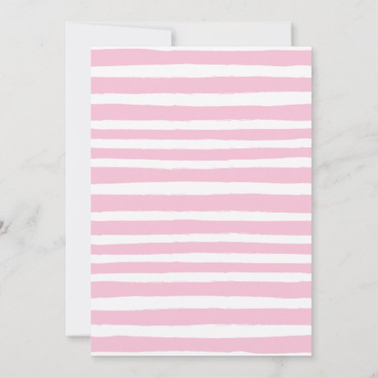 恐竜の女の子の誕生日パーティー 招待状 (裏面)