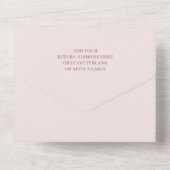 恐竜の女の子の赤ちゃん歓迎会 オールインワン招待状 (裏面)