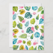 恐竜の女の子3レックス誕生日パーティーの招待 招待状 (裏面)