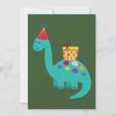 恐竜の子供たちのパーティーの招待状 招待状 (裏面)