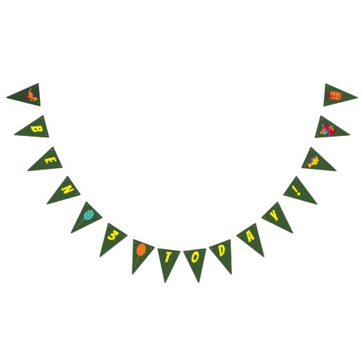 恐竜の子供のパーティー食器 バンティングフラッグ (全)