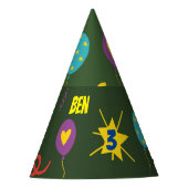 恐竜の子供のパーティー食器 パーティーハット (正面)