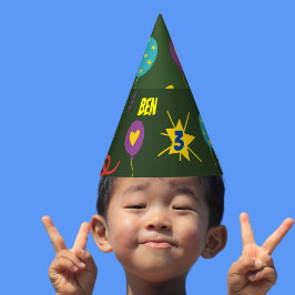 恐竜の子供のパーティー食器 パーティーハット