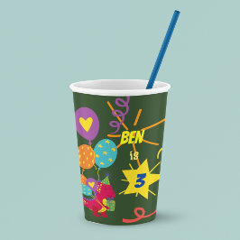 恐竜の子供のパーティー食器 紙コップ