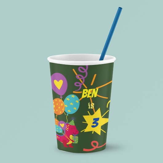 恐竜の子供のパーティー食器 紙コップ