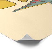 恐竜の子供の名前パーソナライズされた ポスター (角)