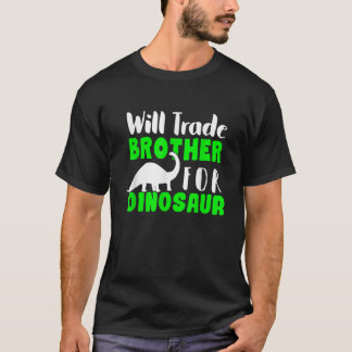 恐竜の子供の男の子の女の子の贈り物のために弟を交換する Tシャツ