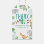 恐竜の子供の誕生日パーティギフトラベル ギフトタグ (正面)