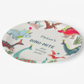 恐竜の子供の誕生日パーティー ペーパープレート (アングル)