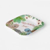 恐竜の子供の誕生日 ペーパープレート (傾斜あり)