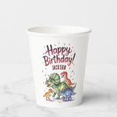 恐竜の子供の誕生日 紙コップ (裏面)