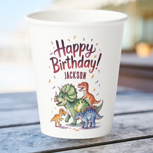 恐竜の子供の誕生日 紙コップ