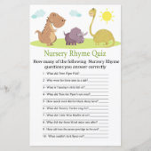 恐竜の子供部屋韻クイズ赤ちゃんシャワーゲーム (正面)