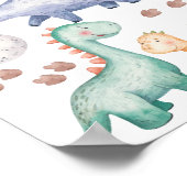 恐竜の子供部屋 プリントカラフル 恐竜 ポスター (角)