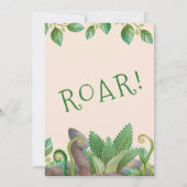 恐竜の子供4歳の誕生日 招待状 (裏面)