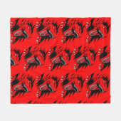 恐竜の子供 フリースブランケット (正面(横))