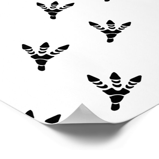 恐竜の孤立した足跡の跡 ポスター (角)