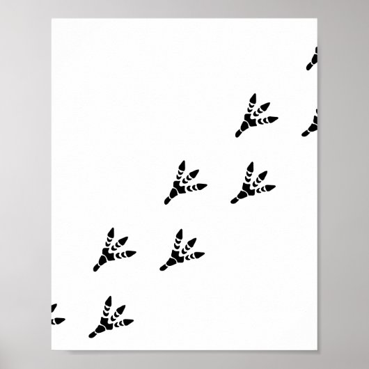 恐竜の孤立した足跡の跡 ポスター (正面)