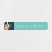 恐竜の学校のクラスのランチネーム番号ラベル ラベル (デザイン1)