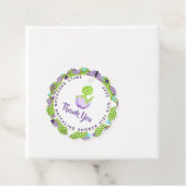 恐竜の孵化に伴う赤ちゃんシャワー紫感謝してい色 フェイバータグ (インサイチュ)