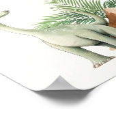 恐竜の孵化近く赤ちゃんシャワーへようこそ ポスター (角)