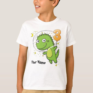 恐竜の宇宙飛行士の第3誕生日 Tシャツ