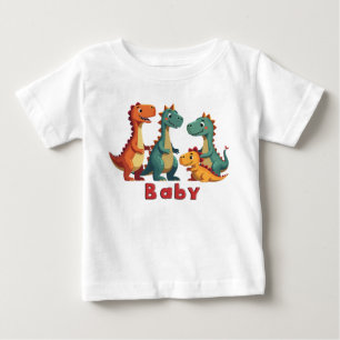 恐竜の家族Tシャツ(ベビー) ベビーTシャツ