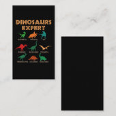 恐竜の専門家、男の子、女の子、ディノTレックス、スピノサウルス 名刺 (正面/裏面)