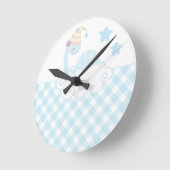 恐竜の少年が眠る   ラウンド壁時計 (傾斜)