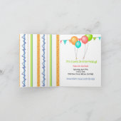 恐竜の少年の名前と年齢かわいい誕生日招待状 カード (内部)