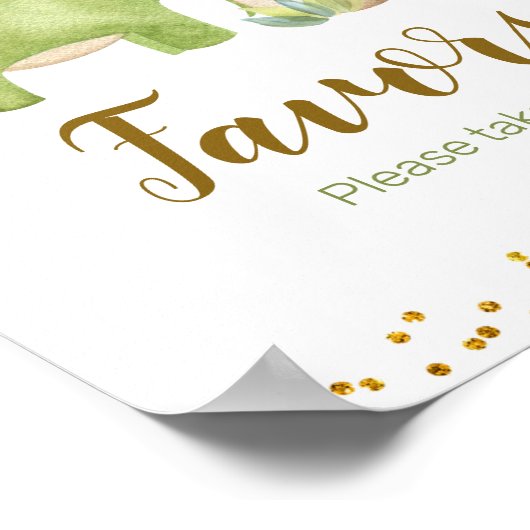 恐竜の少年の水色の好意のサイン ポスター (角)