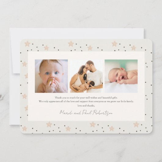 恐竜の少年の生誕の発表 招待状 (裏面)