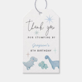 恐竜の少年の誕生日パーティー ギフトタグ