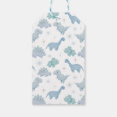 恐竜の少年の赤ちゃんシャワーの恩恵 ギフトタグ (裏面)