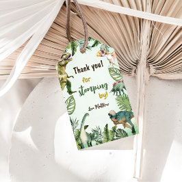 恐竜の少年の3rd誕生日パーティー ギフトタグ