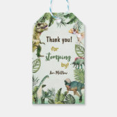 恐竜の少年の3rd誕生日パーティー ギフトタグ (正面)