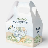 恐竜の少年ブルーグリーン第1回2回目の誕生日ラージ フェイバーボックス (正面)