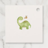 恐竜の少年誕生日メッセージカードトレックスステゴサウルス フェイバータグ (裏面)