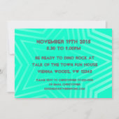 恐竜の少年10th誕生日の緑の灰色の招待 招待状 (裏面)