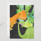 恐竜の少年2歳の誕生日ボーイズディノパーティー 招待状 (裏面)