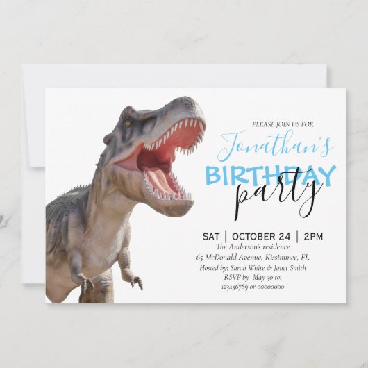 恐竜の少年bIRTHDAY発表 案内状 (正面)