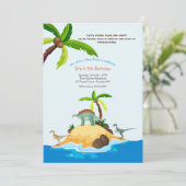 恐竜の島の誕生日パーティー 招待状 (スタンド正面)