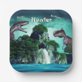 恐竜の島ハッピーバースデーパーティー ペーパープレート (正面)