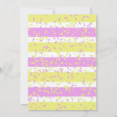 恐竜の巨人お誕生日ケーキかわいい水彩少女 招待状 (裏面)