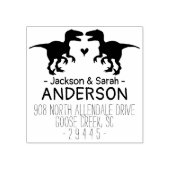 恐竜の差出人住所スタンプ結婚 – の動物 ラバースタンプ (インプリント)