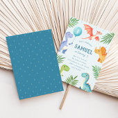 恐竜の幼少期の誕生日パーティーの招待状 招待状